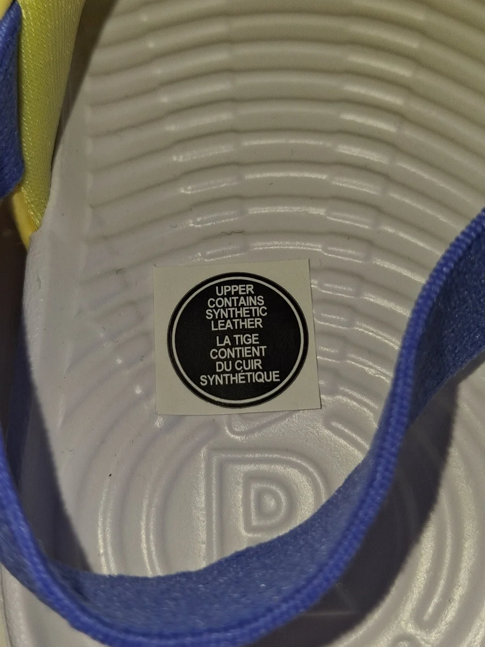 Nike Kawa /Toddler Slides (White/Sapphire/Light Magenta/Soft Yellow) Sz 9C